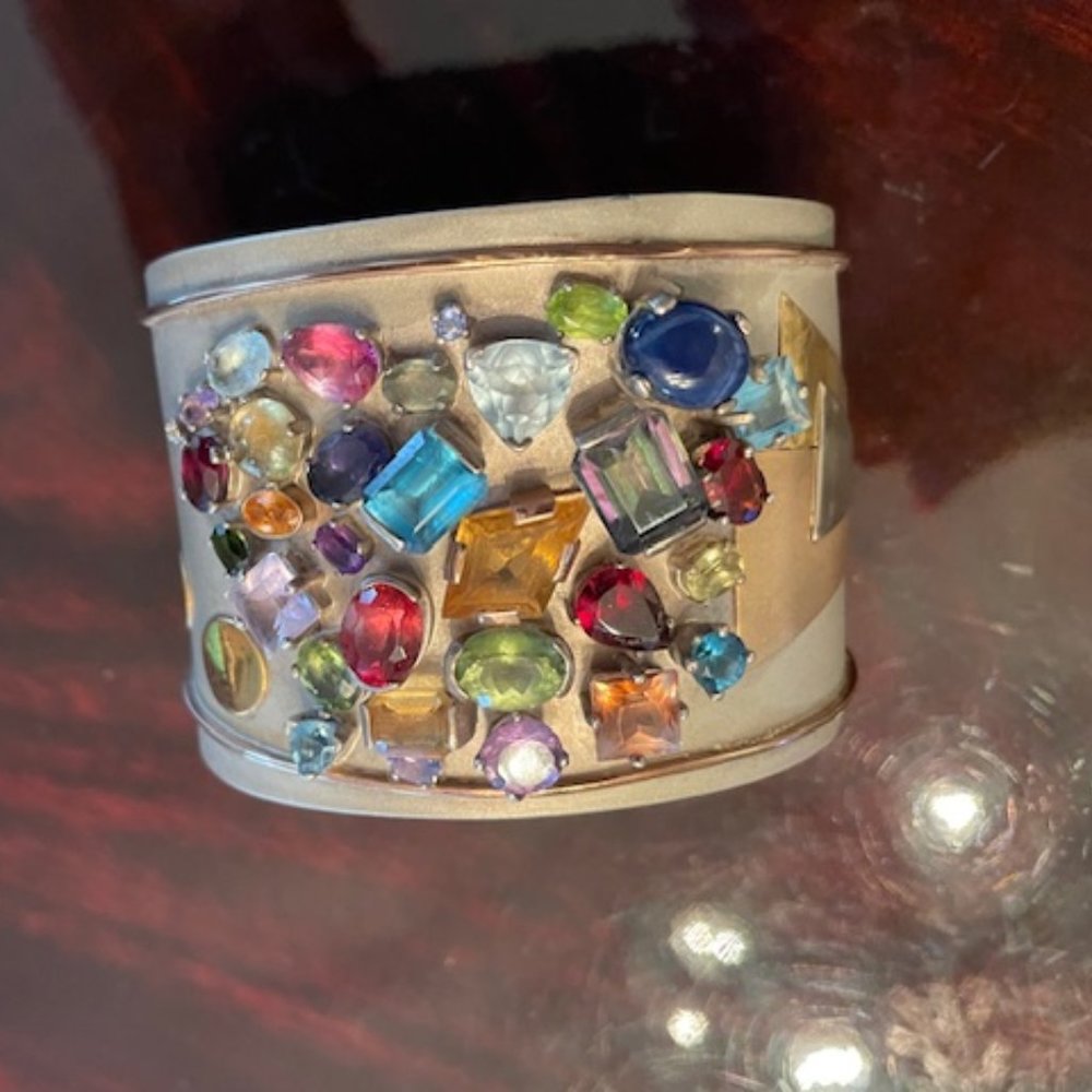 Custom Made Silver and Gold Cuff   ABSOLUTELY GORGEOUS,   worn only a few times